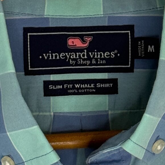 Vineyard Vines Slim Fit Whale Button Down Shirt Size Medium - Picture 3 of 6